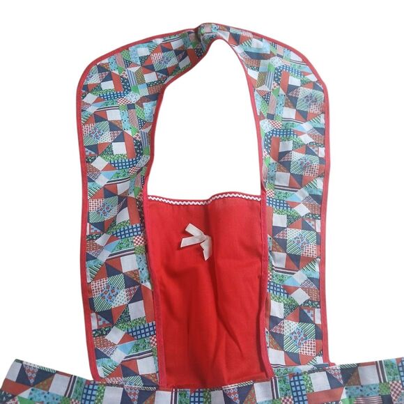 Vintage 70's Retro Bib Style Apron Another Fine Artistic Product Tie Back - Picture 4 of 8
